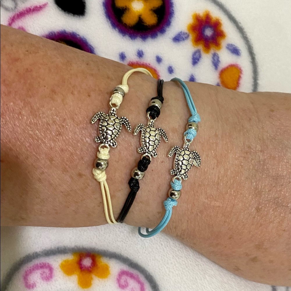 $10 for 3 ADJUSTABLE SEA TURTLE BRACELETS